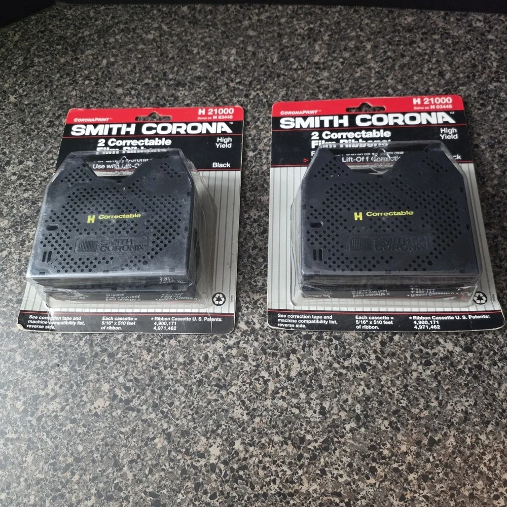 Smith Corona H 21000 Correctable Film Ribbon Black Lot‎ of 2 Packs 4 Total OEM